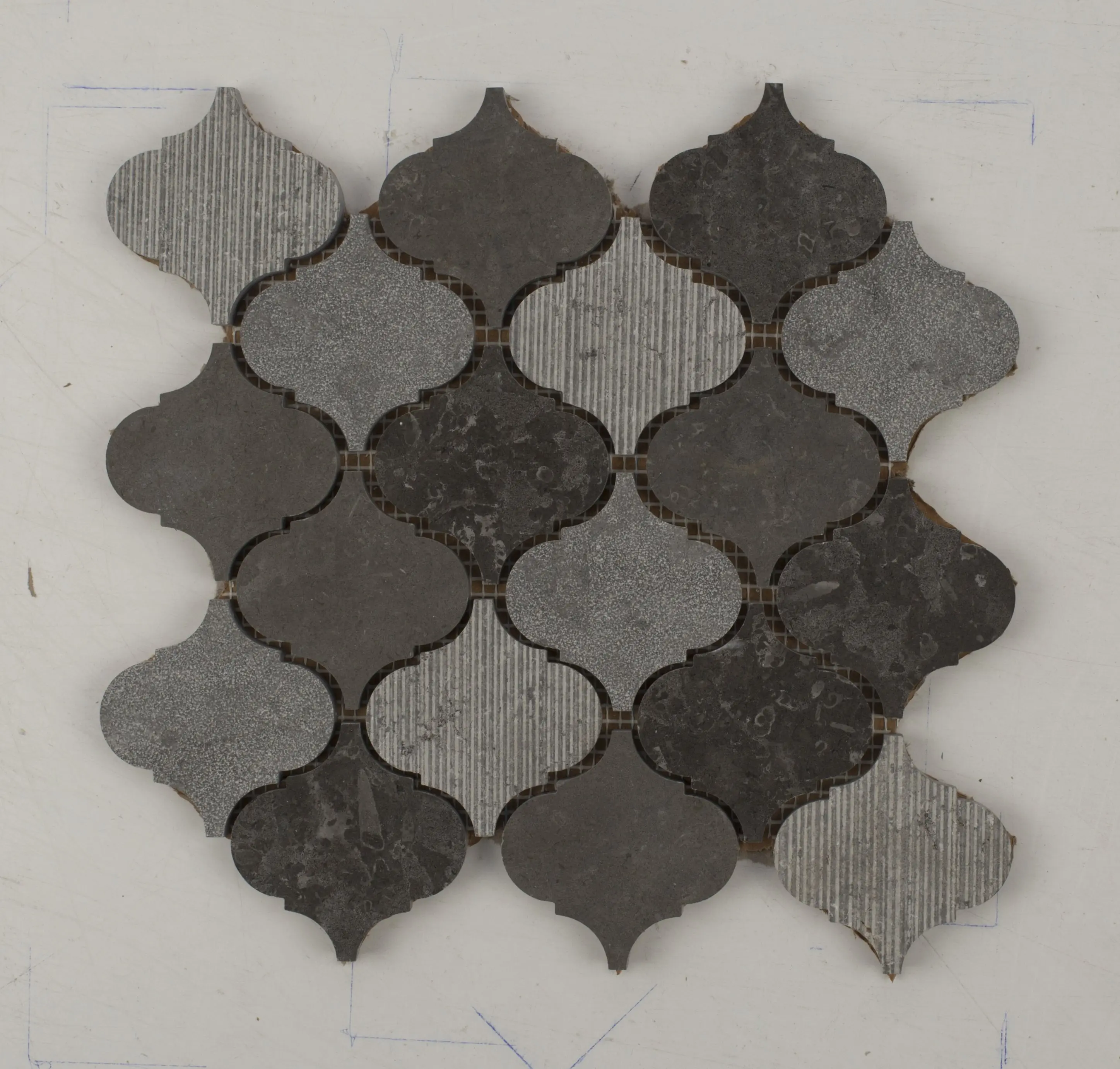 Milly Grey Lantern Limestone Mosaic Tile