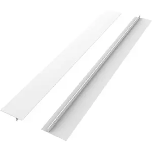 Kitchen Stove Counter Gap Cover Long & Wide Gap Filler (2 Pack) Seals Spills Between Counters, Stovetops, Washing Machines, Oven, Washer, Dryer - Heat-Resistant and Easy Clean (White)