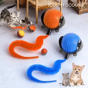 Interactive Cat Toy with Chirping Motion Activated Red LED Automatic Rolling Ball Fast Rolling on Carpets Indoor Fun Pet Product Perfect Gift Idea