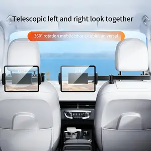 3-in-1 Adjustable Car Headrest Tablet Holder Universal Back Seat Mount Compatible with iPad, Galaxy & Fire HD (4.7-12.9"), Perfect Travel Accessory to Keep Kids Entertained on Road Trips
