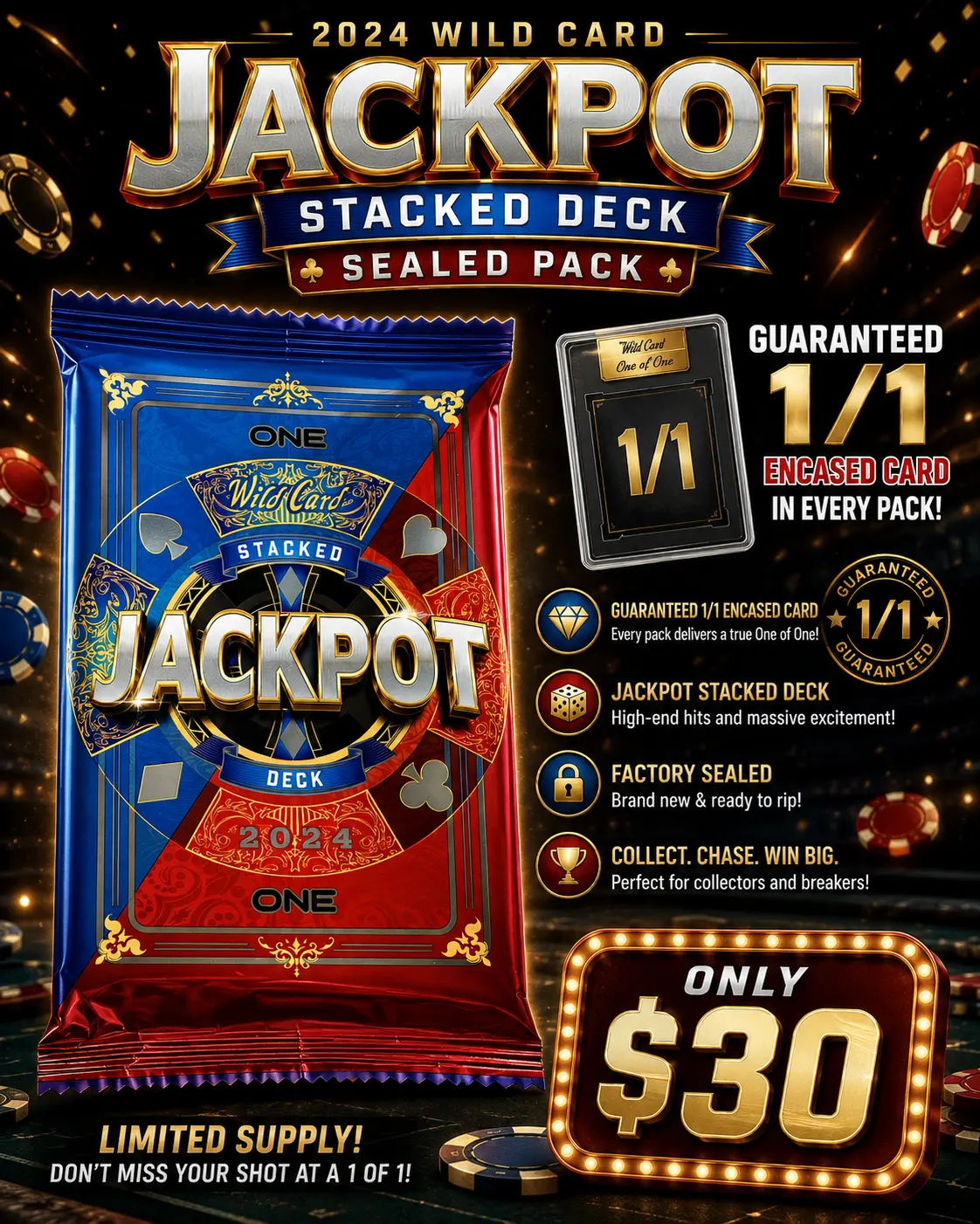 2024 Wild Card Jackpot Stacked Deck Sealed Pack