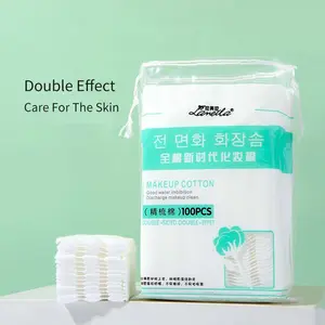 Premium Cotton Rounds for Face (100 PCS) - Makeup Remover Pads, Hypoallergenic, Lint-Free | 100% Cotton