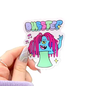 Dubstep Mushy Sticker, Durable Vinyl, Waterproof, Ideal for Waterbottles, Skateboards, DJ Rigs, and Laptops
