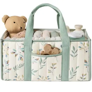 Baby Diaper Caddy - Large Organizer Tote Bag for Newborn essentials Boy or Girl - Baby Shower Basket - Nursery Must Haves - Registry Favorites - Newborn Caddie Car Travel - Diaper Bags