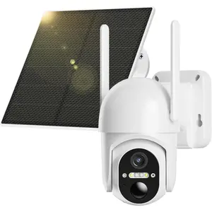 4G LTE Cellular Security Camera Includes SIM Card(Support Verizon/AT&T/T-Mobile), 2K Solar Outdoor Cam Wireless Without WiFi Needed, 360° Live View, Color Night Vision