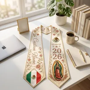 Personalized Mexican Graduation Stole 2026, Virgen De Guadalupe Senior Sash