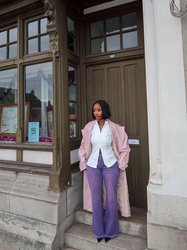 Ashtin Baggy Jeans - Purple