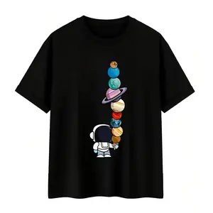 Men's Summer Clothes Galaxy Print Round Neck Tee, Graphic Tee, Going Out Outfit, Casual Regular Fit Short Sleeve Crew Neck T-Shirt for Summer, Drippy Outfits, Lounge Men's Top for Daily Wear