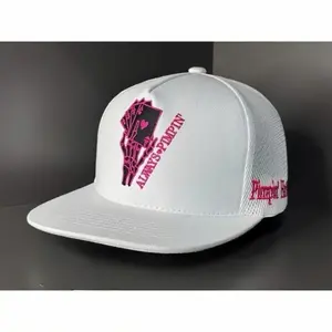 Pink/Black Pimpin Trucker Snapback, Pimpin Hat Co embroidered Hat, Skeraton Pink Hat, Hat for man and women, Casual for all season