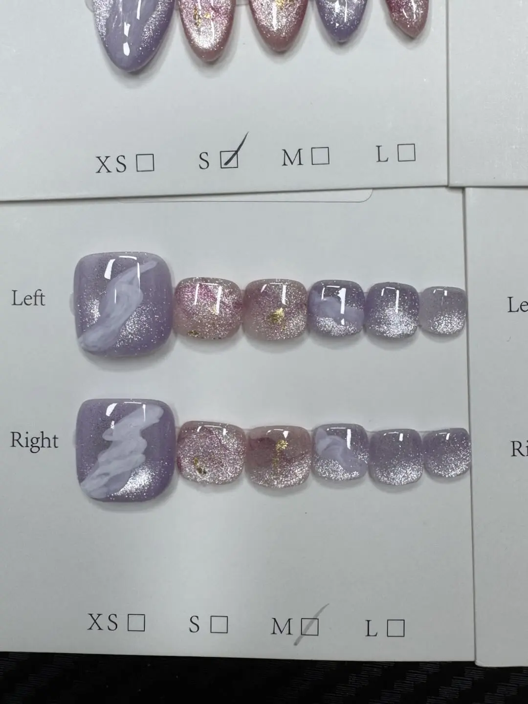 Zora(7834)gc.2$ each piece spring nail art and matching toe nail