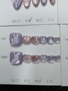 Zora(7834)gc.2$ each piece spring nail art and matching toe nail