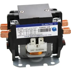 2 Pole AC Contactor, Generic Heavy Duty 40Amp 24V Coil Air Conditioner Contactor Condenser Compressor Contactor, Definite Purpose Contactor