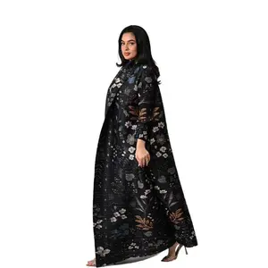 Dubai Abaya Luxury Evening Coat For Women Formal Robe Eid Abaya Ramadan 2025 Female Pleated Cardigan Long Sleeve Trench Coats