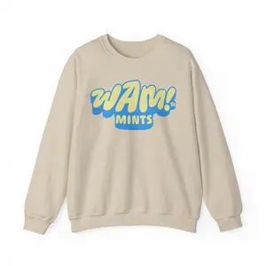 WAM! Mints Logo Crewneck Sweatshirt | Retro Bubble Letter Graphic