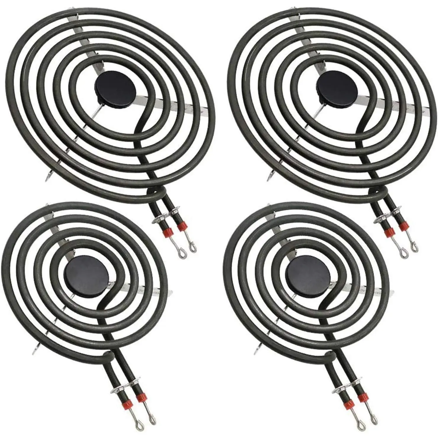 4-Pack Nickel-Chrome Electric Range Burner Element Set - MP22YA with 2 x MP15YA & 2 x MP21YA, Replaces Kenmore Whirlpool Maytag for Camp Kitchen Home Appliance DIY Repair Saves & Saves on Repairs, Metal, Diy Users, Replaces Models, Set Pack, Do It Yoursel
