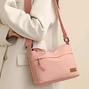 Women's Crossbody Bag, Small Shoulder Bag, Minimalist Crossbody Bag, Nylon Material, Zipper Closure, Lightweight Casual, Multi-Layered, Versatile and Easy to Carry