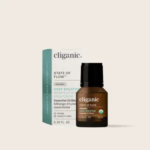 Cliganic Deep Breaths Essential Oil Blend for Healthcare Fitness Healthy Wellness Aromatherapy Therapeutic Treatment Solution Natural Rosemary Tea