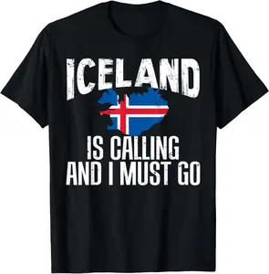 100%cotton Iceland is calling and I must go T-shirt