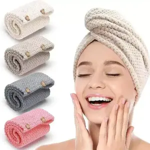 Women's Quick-Dry Microfiber Towel Set, Absorbent Bath Cap, Soft Coral Fleece, High-Quality Design, Must-Have Bathroom Essentials