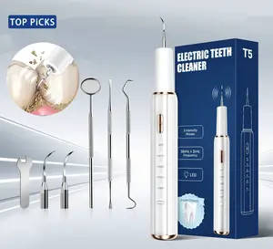 Plaque/Tartar Remover Electric Dental Cleaner  5-Mode Rechargeable Dental Care Kit (includes dental tools) Detachable  Waterproof Dental Cleaner Suitable for Adults and Pets