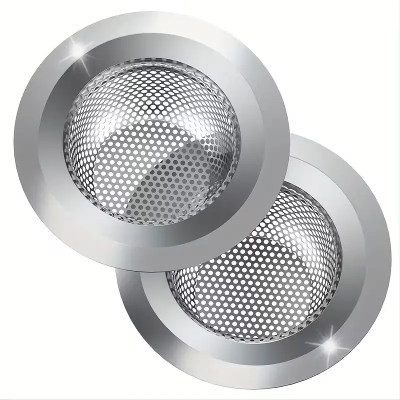 Stainless Steel Kitchen Sink Strainer • 4.5" Large Wide Rim Drain Filte