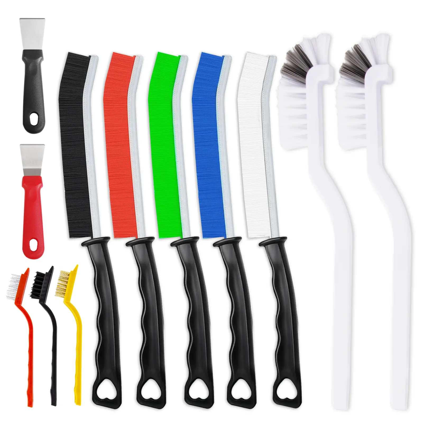 Crevice Cleaning Brush, Thin Hard Bristle Crevice Cleaning Tool Supplies for Tight Place, 12Pcs Small Household Use Cleaning Set for Kitchen, Gout, Gap, Corner, Window Track, Cup, Teapot, Bottle