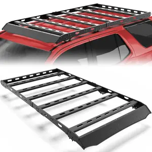 Longsun 4Runner Roof Rack Cargo Basket - High-Strength Steel Frame, 800 LBS Capacity, Quick Install Full-Size Kit, Overland Rooftop Luggage Holder for 2010-2024 4Runner Car Exterior Accessory