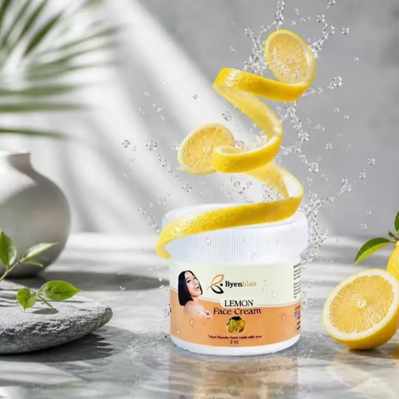 BYENBLAN Gentle Andeyò Face Cream with Lemon Extract - 2 fl oz Jar Moisturizer, Nontoxic, Daily Moisturizing, Deep Hydration, Brightening, Dewy Citrus Glow, Supple Texture for All Skin Types