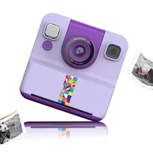 The top choice for birthday and Christmas gifts! Children's instant print camera, high-definition digital camera, comes with a self-selected 32G memory card, includes a roll of printing paper and paintbrushes, 2.4-inch screen #GLOBAL PICKS