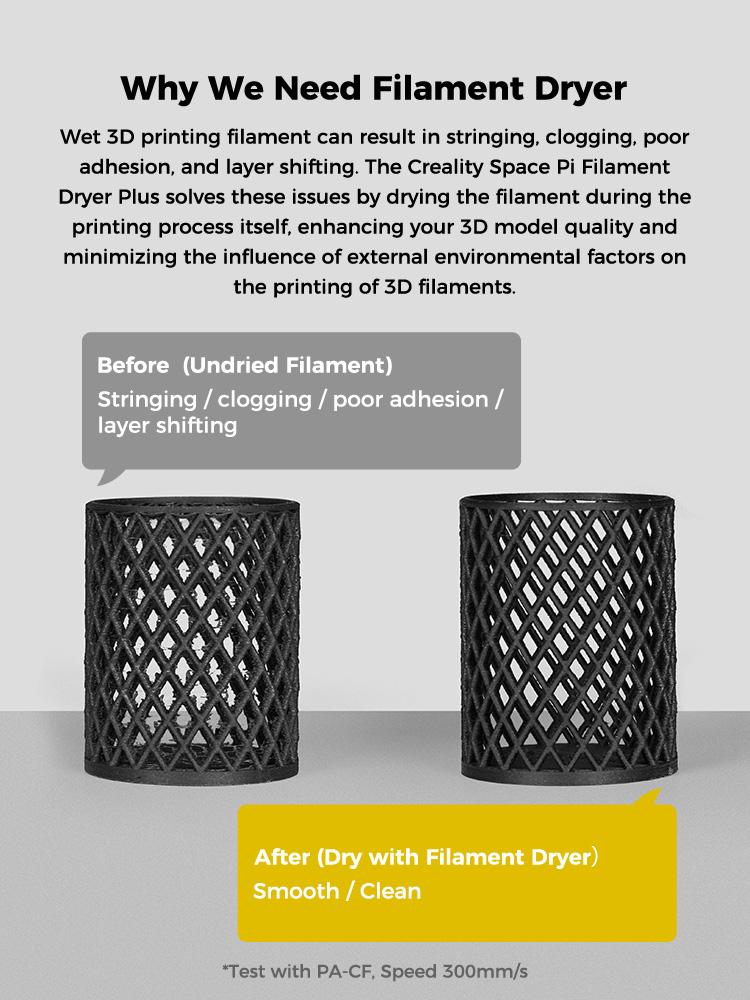 Creality Space Pi Filament Dryer Plus - Dual-Spool Filament Dryer Box for 3D Printing with PTC Heater
