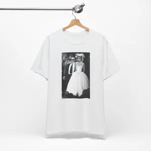 Wedding Dress Karl Lagerfeld Claudia Shiffer Fashion Week 90s Supermodel Naomi Cambell 00s Y2K Shirt Fashion Bride Gift Bridal Unisex Jersey Short Sleeve Tee