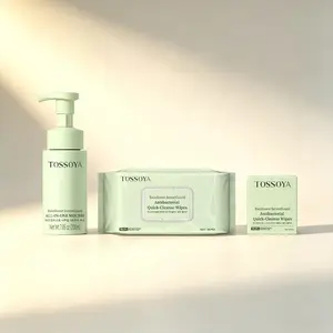 TOSSOYA Complete Feminine Hygiene Bundle: 10ct + 50ct pH-Balanced Wipes & 200ml Cleansing Mousse – Gentle Foam, Odor Control, 99% Germ-Kill – Perfect for Daily Care