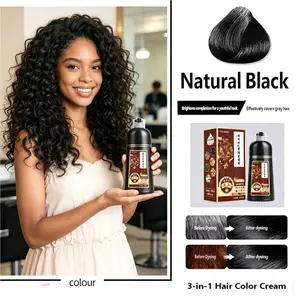 Natural 500ML Home Use Natural Bubble Hair Dye, Easy Application, Effective Color Coverage, Long-Lasting, Includes Tools