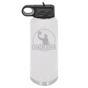 Personalized Water Polo Coach Bottle, Water Polo Player Athlete Bottle Appreciation Gift Laser Engraved 32 oz. Stainless Steel Bottle 13 Colors Available