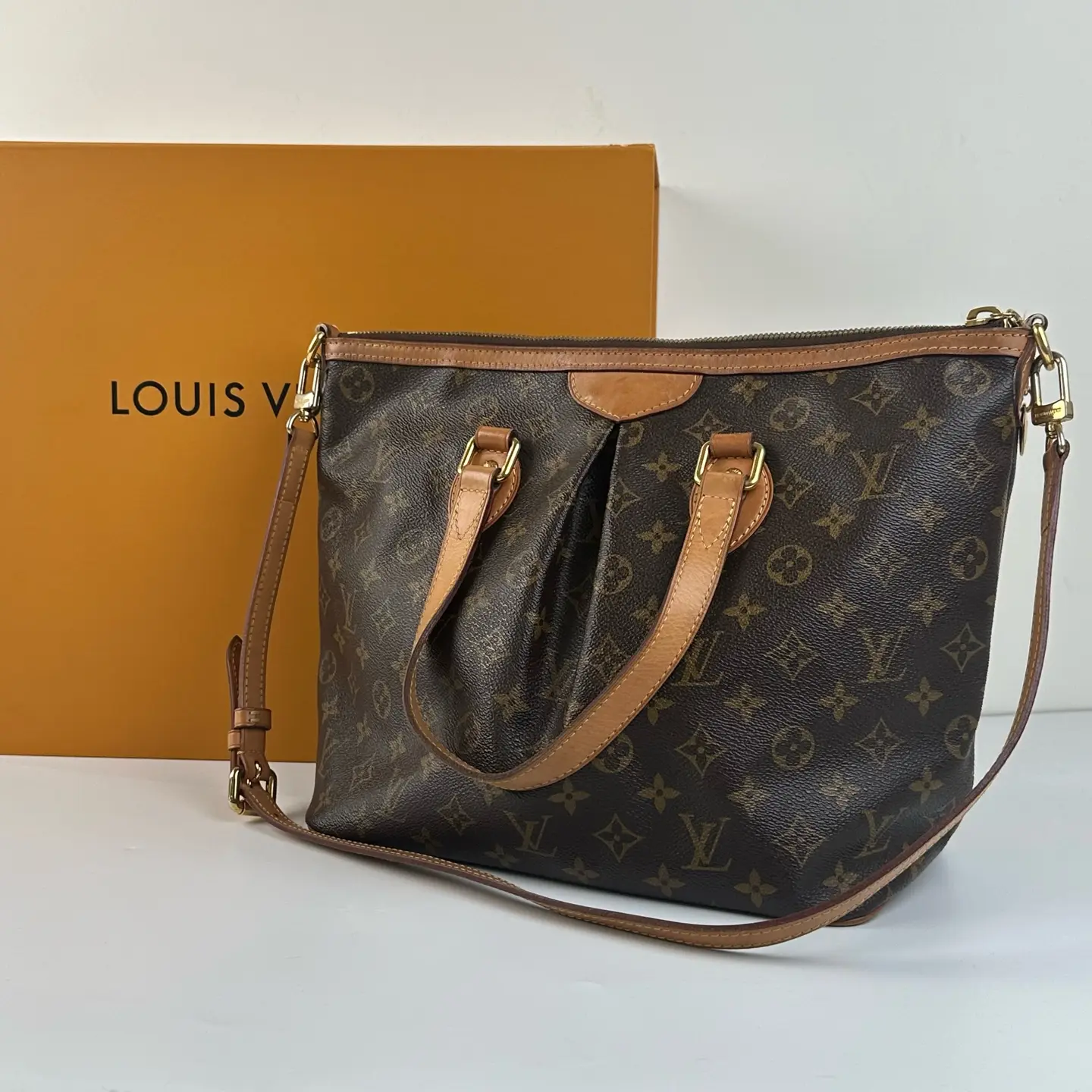 Pre-owned Louis Vuitton Monogram Palermo PM Tote Bag Luxury Pre Loved Luggage & Tote Bags