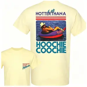 Hotter Than a Hoochie Coochie Graphic Shirt Unisex Country Summer Tee Vintage Southern Lake Party Pullover Cotton Soft Breathable Festival Outfit Gift Fast 24H Shipping Trendy Music Vibe Streetwear Top
