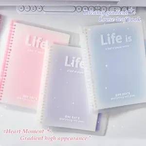A5/B5 Loose Leaf Planner Notebook, 1 Count Waterproof Simple Plastic, Student Back to School Office Stationery Gift
