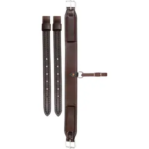 Cashel Removable Trail Saddle Flank Cinch Assembly - Western Leather Rear Cinch Set with Quick-Removable Billets