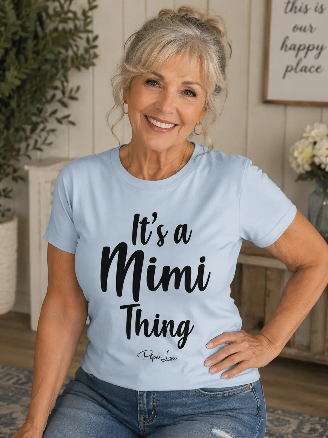 Women's "It's A Mimi Thing" Graphic T-Shirt, Soft Ring-Spun Cotton Fabric, Casual Crew Neck Top with Short Sleeves, Tshirt