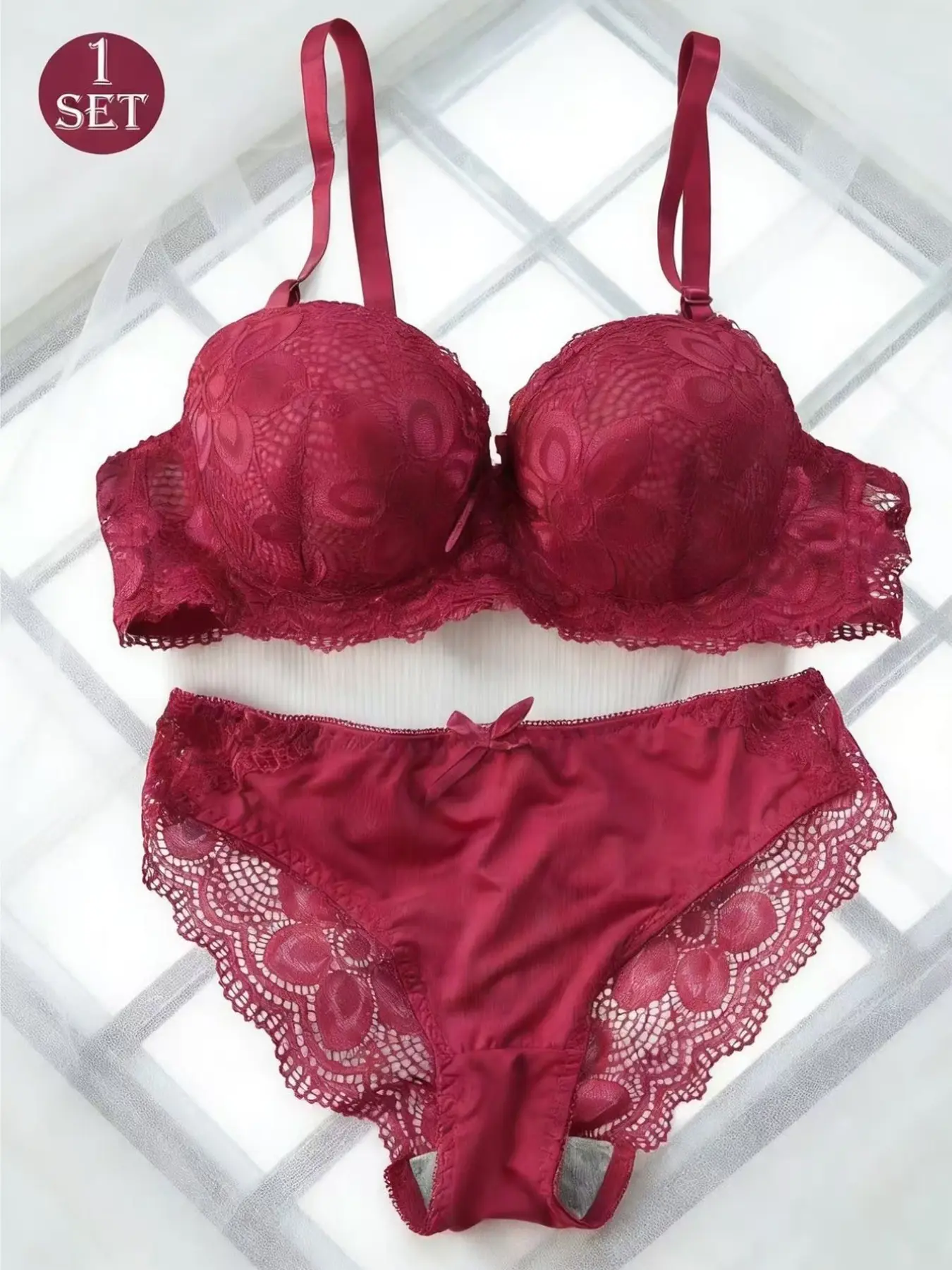 Sexy Women's Underwear Bra & Panty Set, Lace Backless Design, Adjustable Straps, Steel Ring Support, Soft Skin-Friendly, Perfect Gift