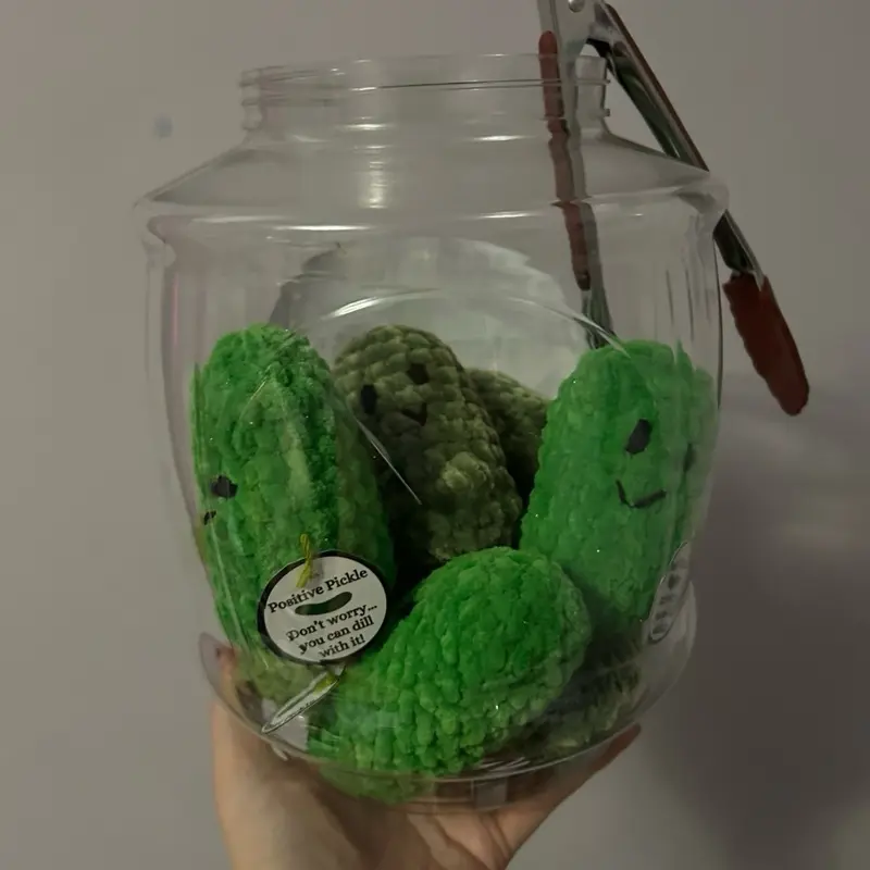 Handmade Crochet Positive Pickle Plushies