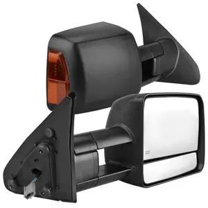 YITAMOTOR Towing Mirror Car Accessories for Toyota Tundra Models 2007-2015, Manual Telescoping and Folding, Power Adjusted Heated Turn Signal Light