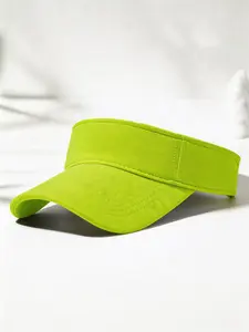 1 fluorescent green sports empty top hat-breathable sun visor outdoor running tennis hat, suitable for outdoor activities and sun protection, spring and autumn travel, beach vacation, Premium Quality Cap.