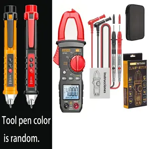 Multifunctional Clamp Meter, 4000 Counts Digital Clamp Meter, Digital Multimeter, AC/DC Current Voltage Temperature Capacitance Resistance Tester, Professional Measuring Instruments, Professional choice of electrician