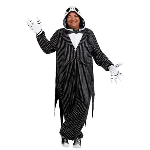 Plus Size Disney Jack Skellington Onesie Costume for Adults (© Disney)