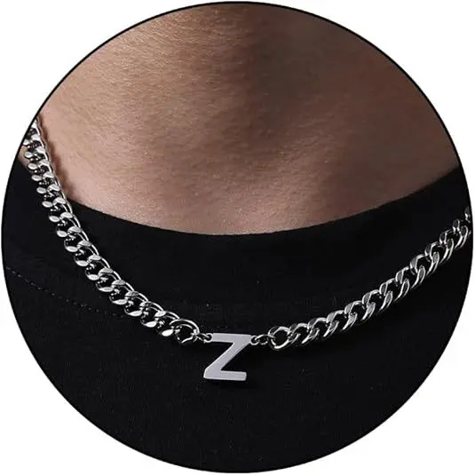 Z letter necklace (steel color)