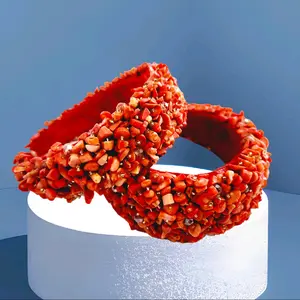 Wedding Coral headband, Coral Chips Headband, Coral Beads Headband for Nigerian Igbo Bride, Traditional Coral chips headband