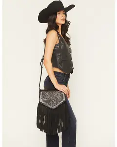 Granada Tooled Fringe Crossbody Bag