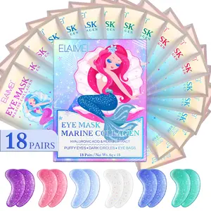 Elaimei Collagen Gel Eye Mask 18pcs, Eye Treatment Mask, Eye Care Patch, Collagen Eye Patches, Firming & Lifting, Suitable for Dark Circles, Puffiness, Fine Lines