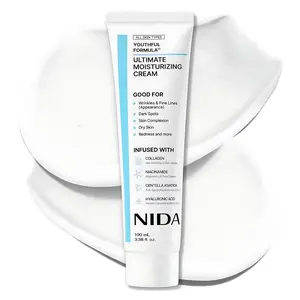 NIDA Youthful Formula Ultimate Moisturizing Cream (100mL) / Collagen, Niacinamide, Centella Asiatica, Hyaluronic Acid / Wrinkles, Dark Spots, Skincare Hydrating Daily Moisturizer Moisture Hydrate